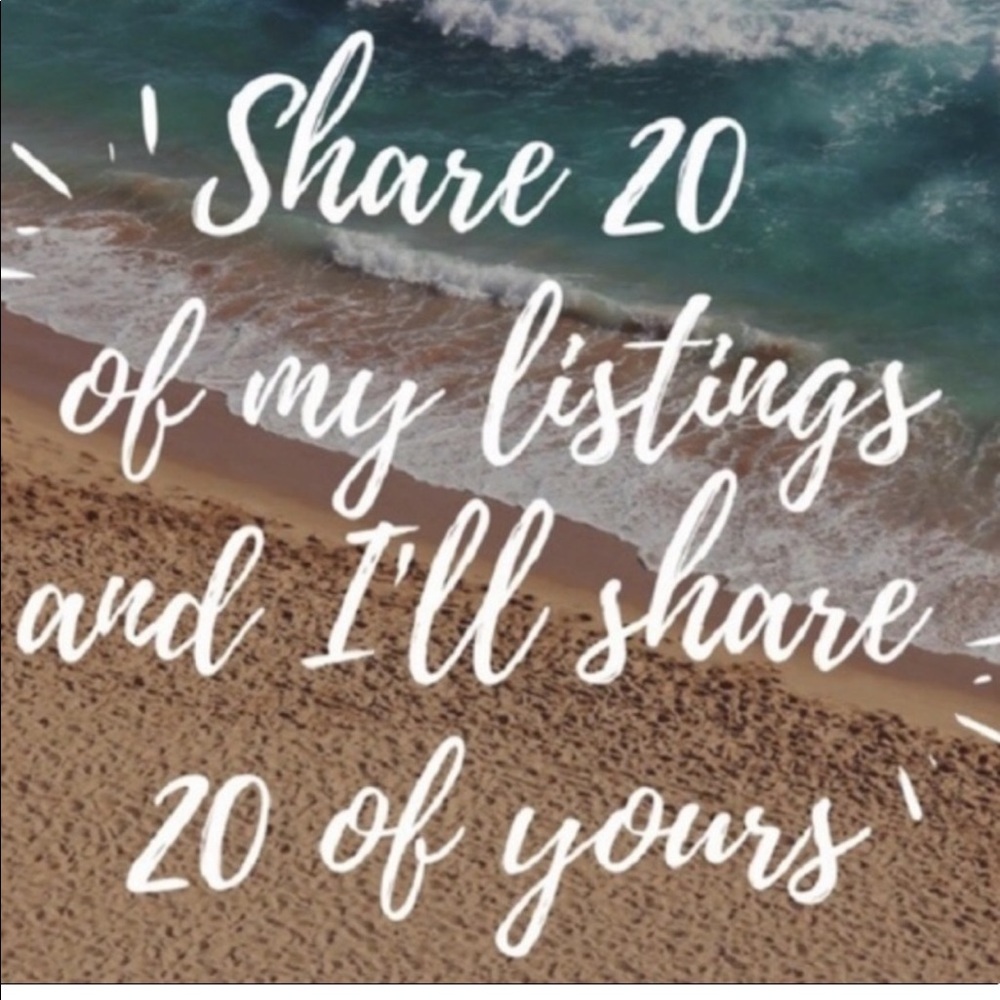 Share my listing and I’ll share yours.